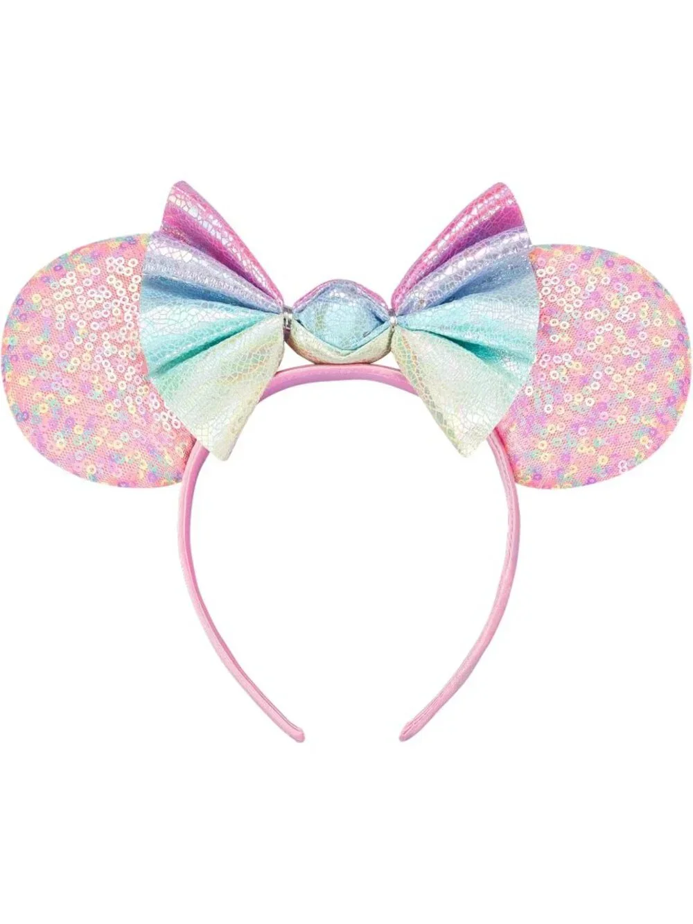 Women ColorFull Sequin Handmade Mickey Mouse Headband 2 Pieces